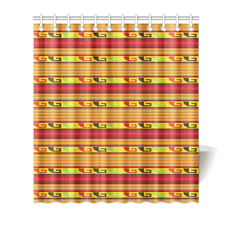 Mexican Blanket Ornament Print Pattern Shower Curtain