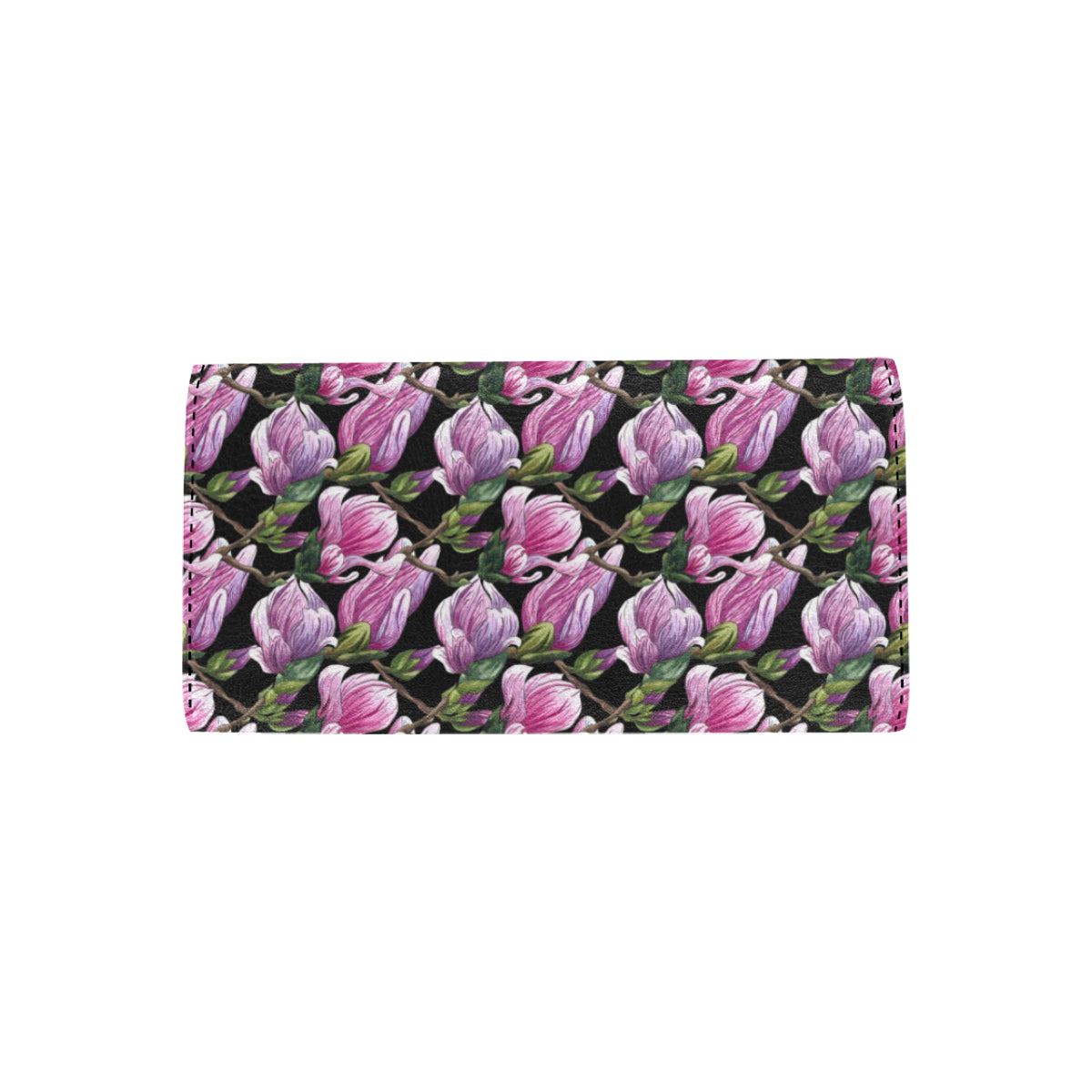 Magnolia Pattern Print Design MAG011 Women's Trifold Wallet