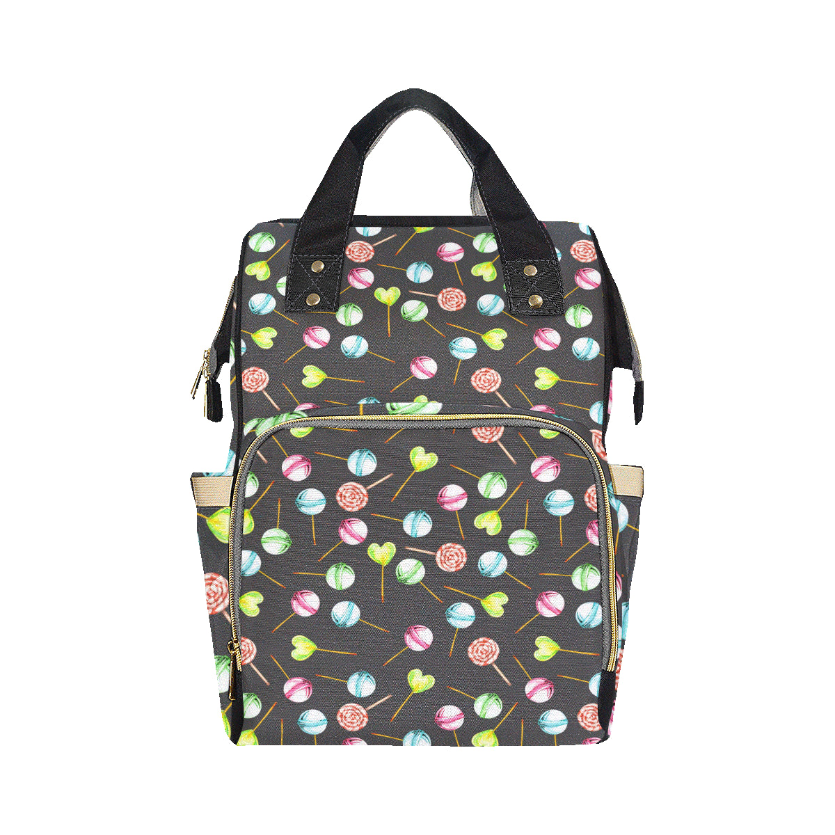 Lollipop Pattern Print Design LL02 Diaper Bag Backpack