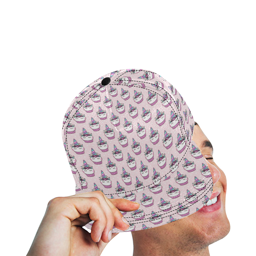 Cupcakes Unicorn Print Pattern Snapback Cap