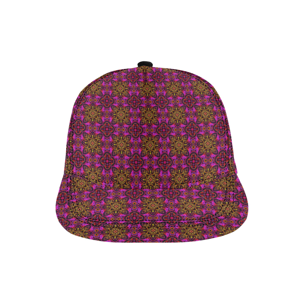 kaleidoscope Abstract Print Design Snapback Cap