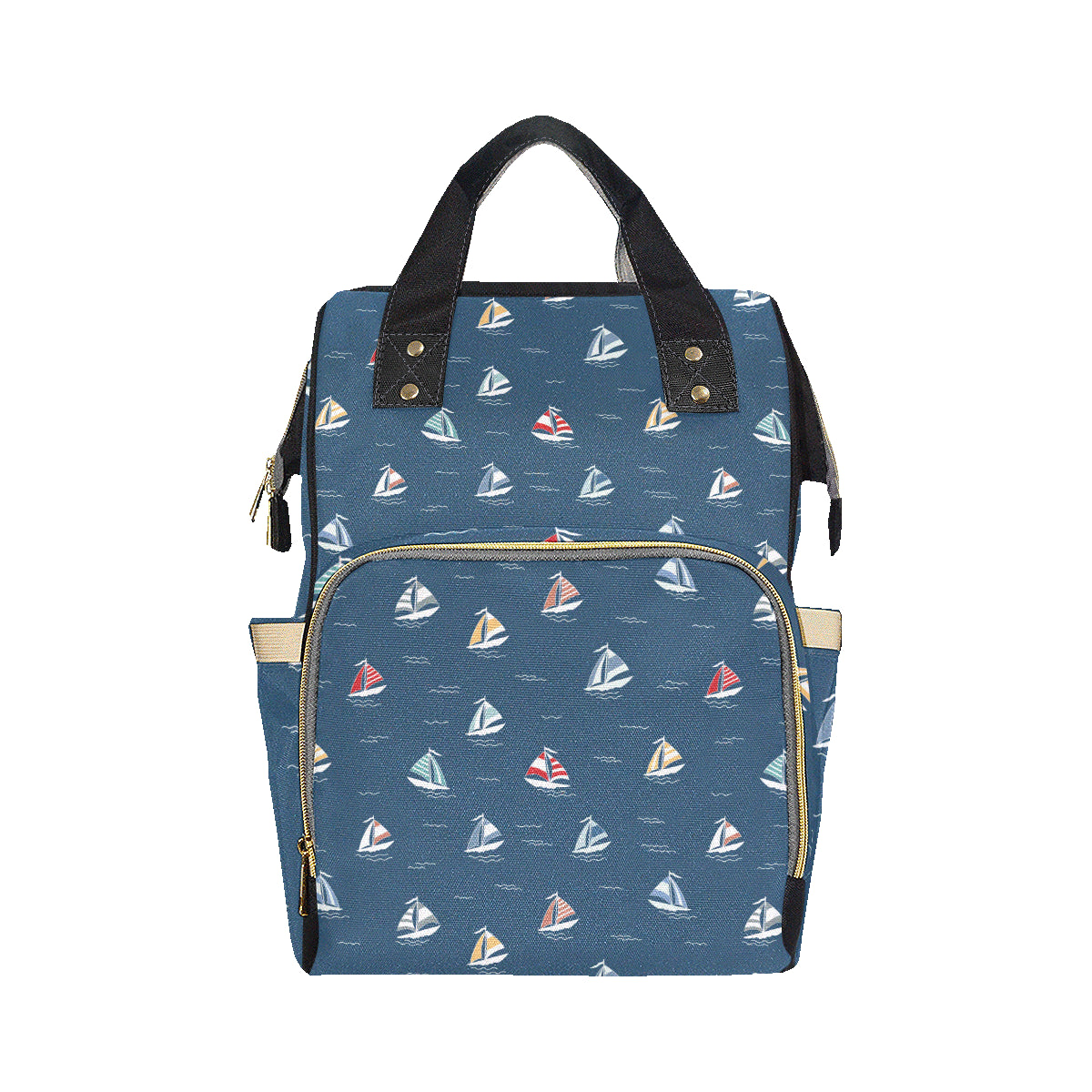 Sailing Ships Pattern Print Design A02 Diaper Bag Backpack