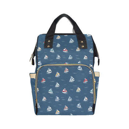 Sailing Ships Pattern Print Design A02 Diaper Bag Backpack
