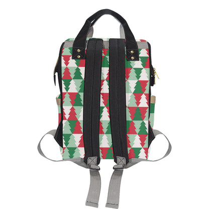 Christmas Tree Pattern Print Design 01 Diaper Bag Backpack