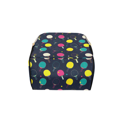 Ping Pong Pattern Print Design A04 Diaper Bag Backpack