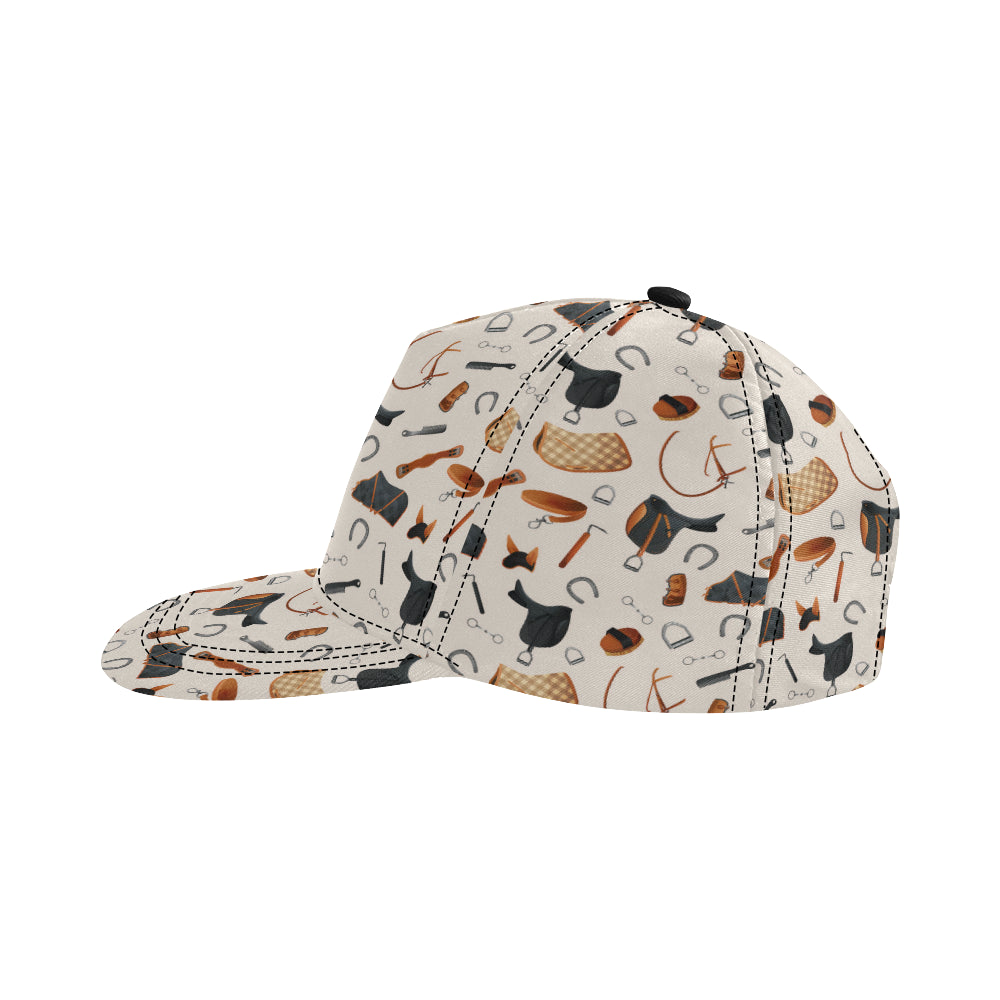 Equestrian Equipment Print Pattern Snapback Cap