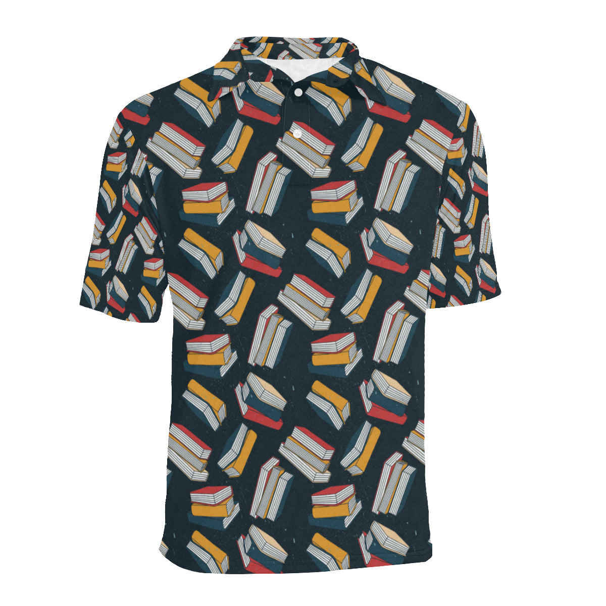 Book Pattern Print Design 07 Men Polo Shirt