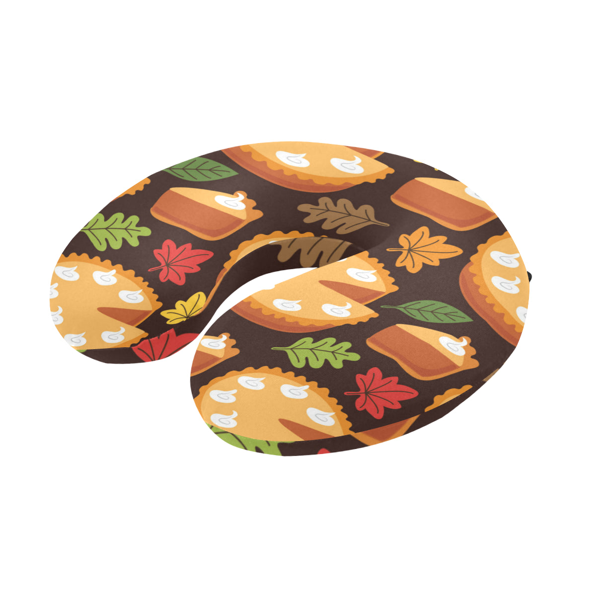 Pie Pattern Print Design A03 U-Shaped Travel Neck Pillow