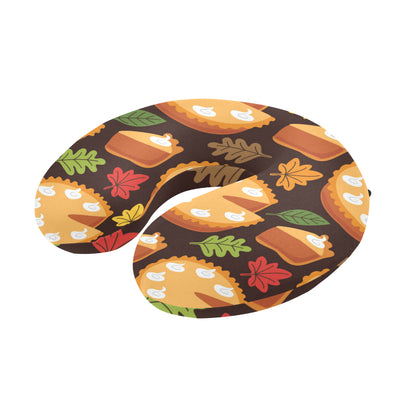 Pie Pattern Print Design A03 U-Shaped Travel Neck Pillow