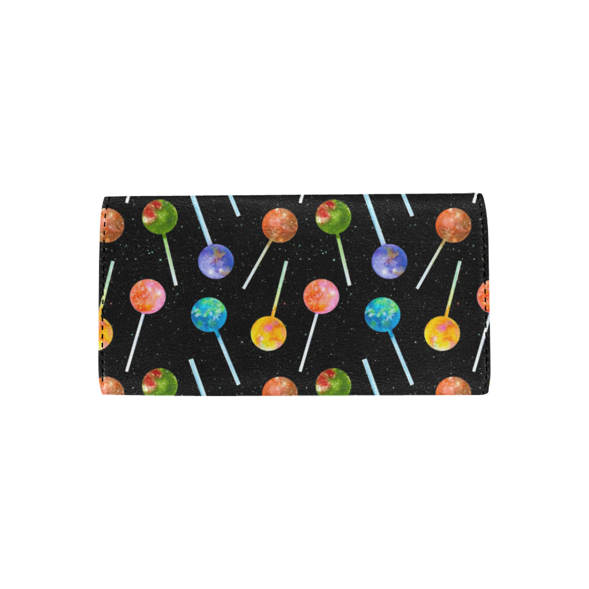 Lollipop Pattern Print Design LL04 Women's Trifold Wallet