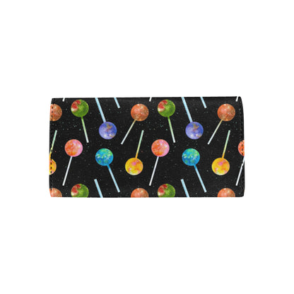 Lollipop Pattern Print Design LL04 Women's Trifold Wallet