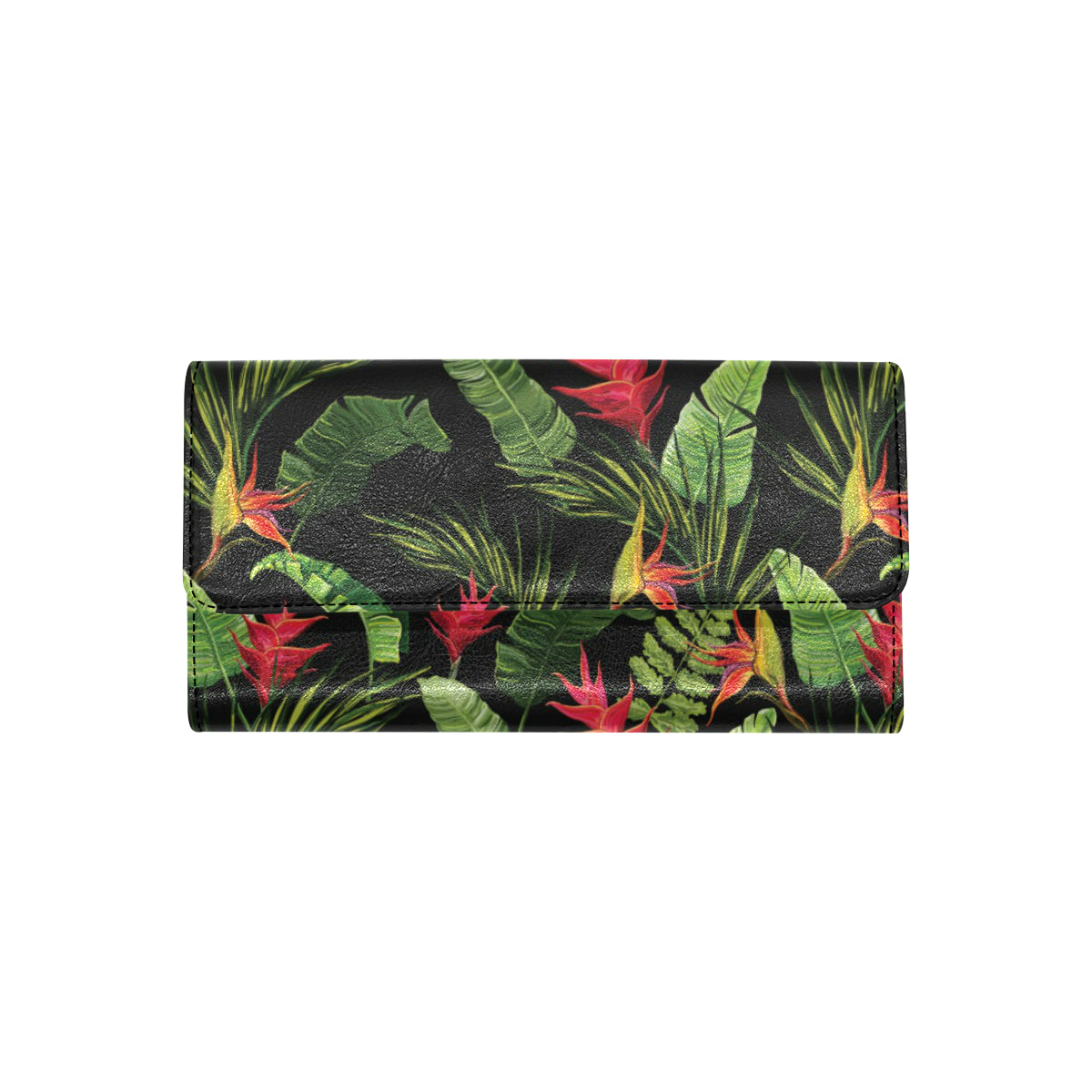Bird Of Paradise Pattern Print Design BOP010 Women's Trifold Wallet