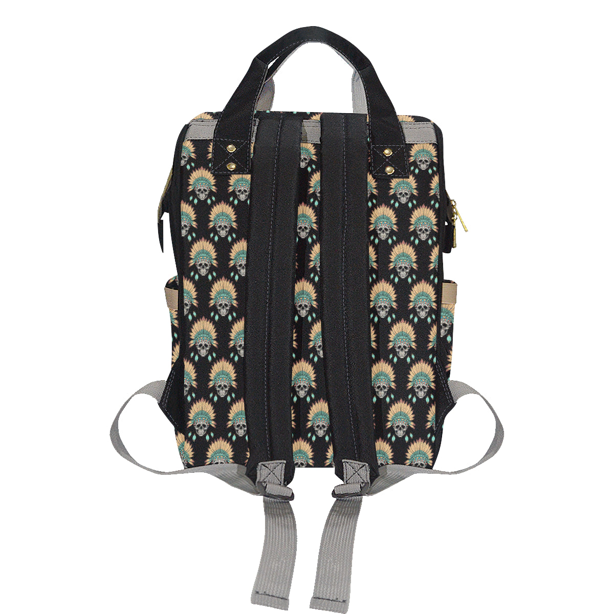 American indian Skull Pattern Diaper Bag Backpack