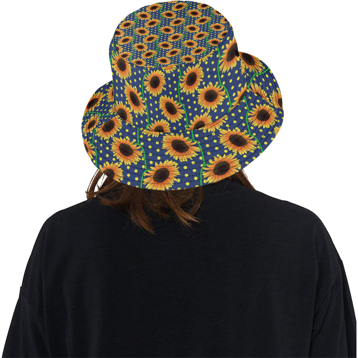 Sunflower Pattern Print Design SF03 Unisex Bucket Hat