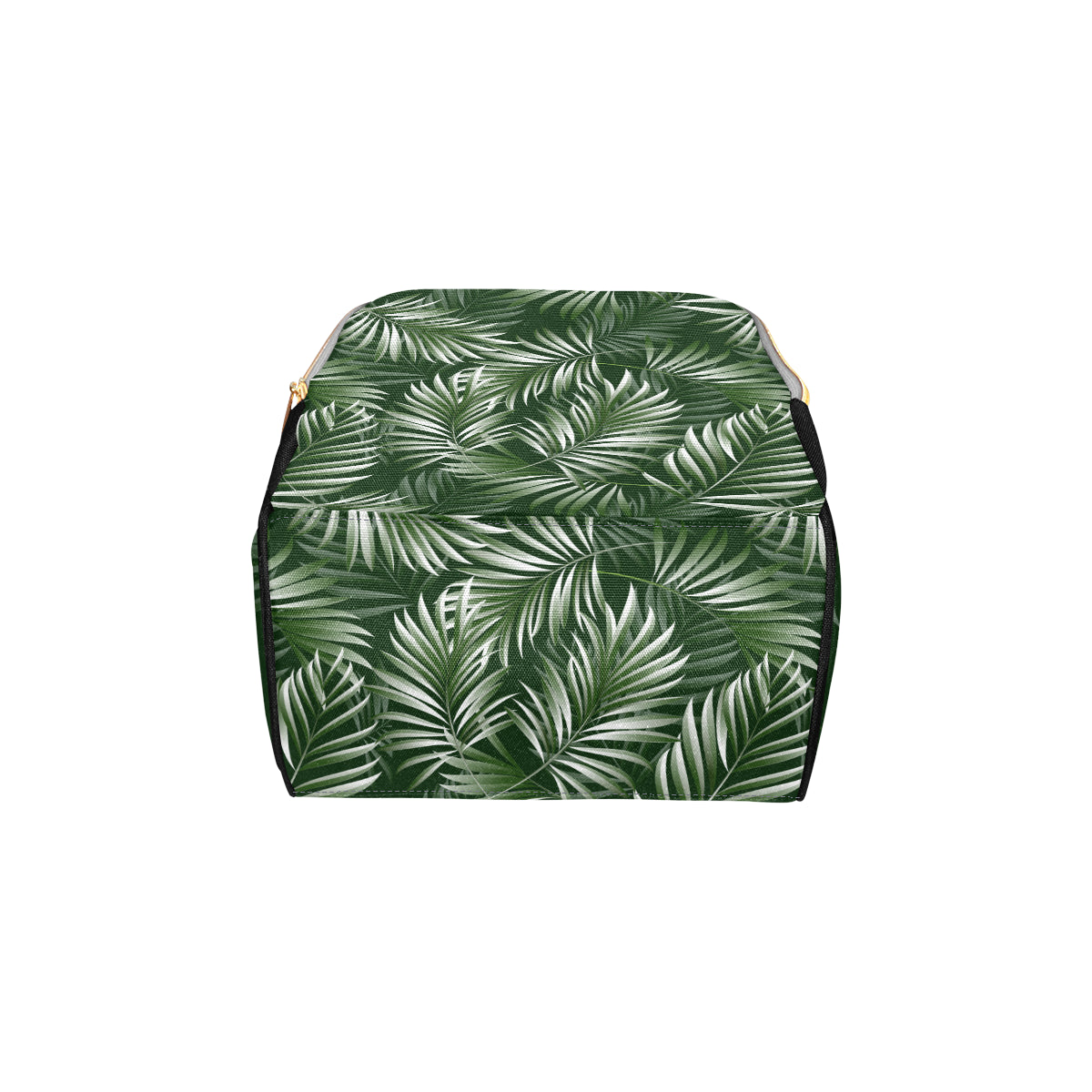 White Green Tropical Palm Leaves Diaper Bag Backpack