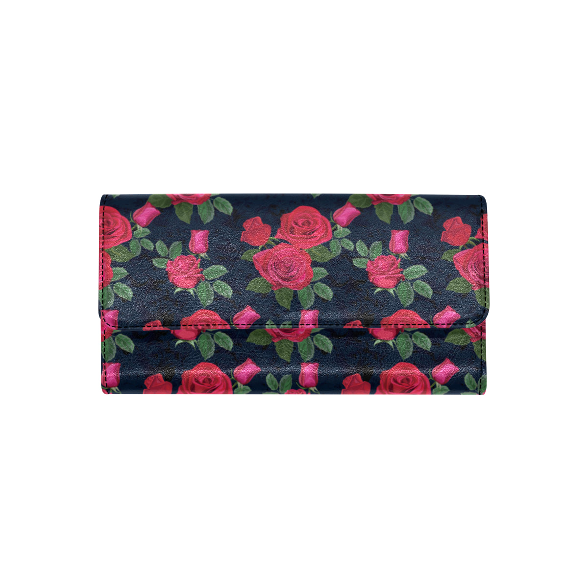 Rose Pattern Print Design A04 Women's Trifold Wallet