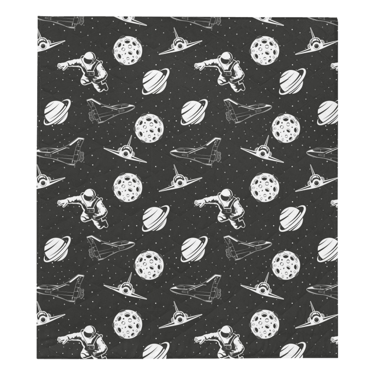 Space Astronauts Print Premium Quilt