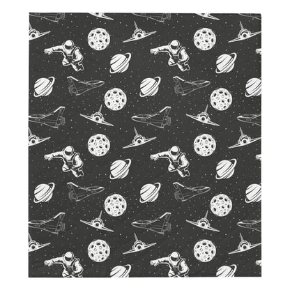 Space Astronauts Print Premium Quilt