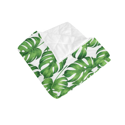 Palm Leaves Pattern Print Design PL08 Premium Quilt