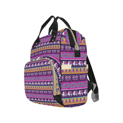 Boho Indian Style Pattern Diaper Bag Backpack