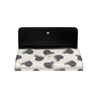 Piano Pattern Print Design 04 Women's Trifold Wallet