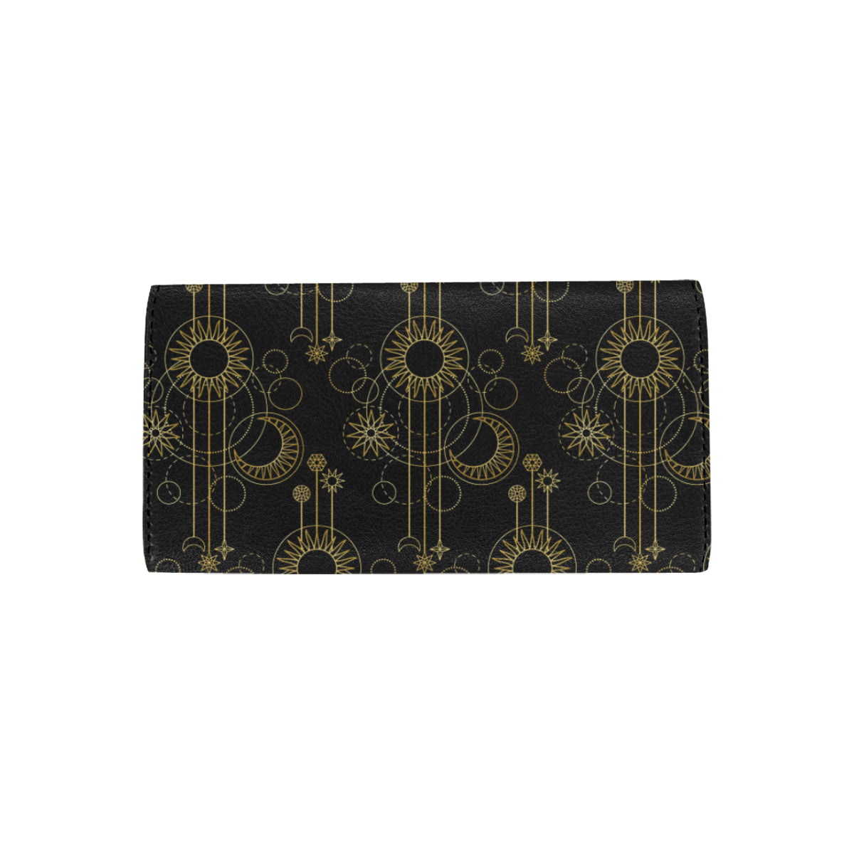 Moon Boho Style Pattern Print Design 01 Women's Trifold Wallet