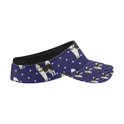 Alaskan Malamute Pattern Print Design 04 Unisex Sun Visor