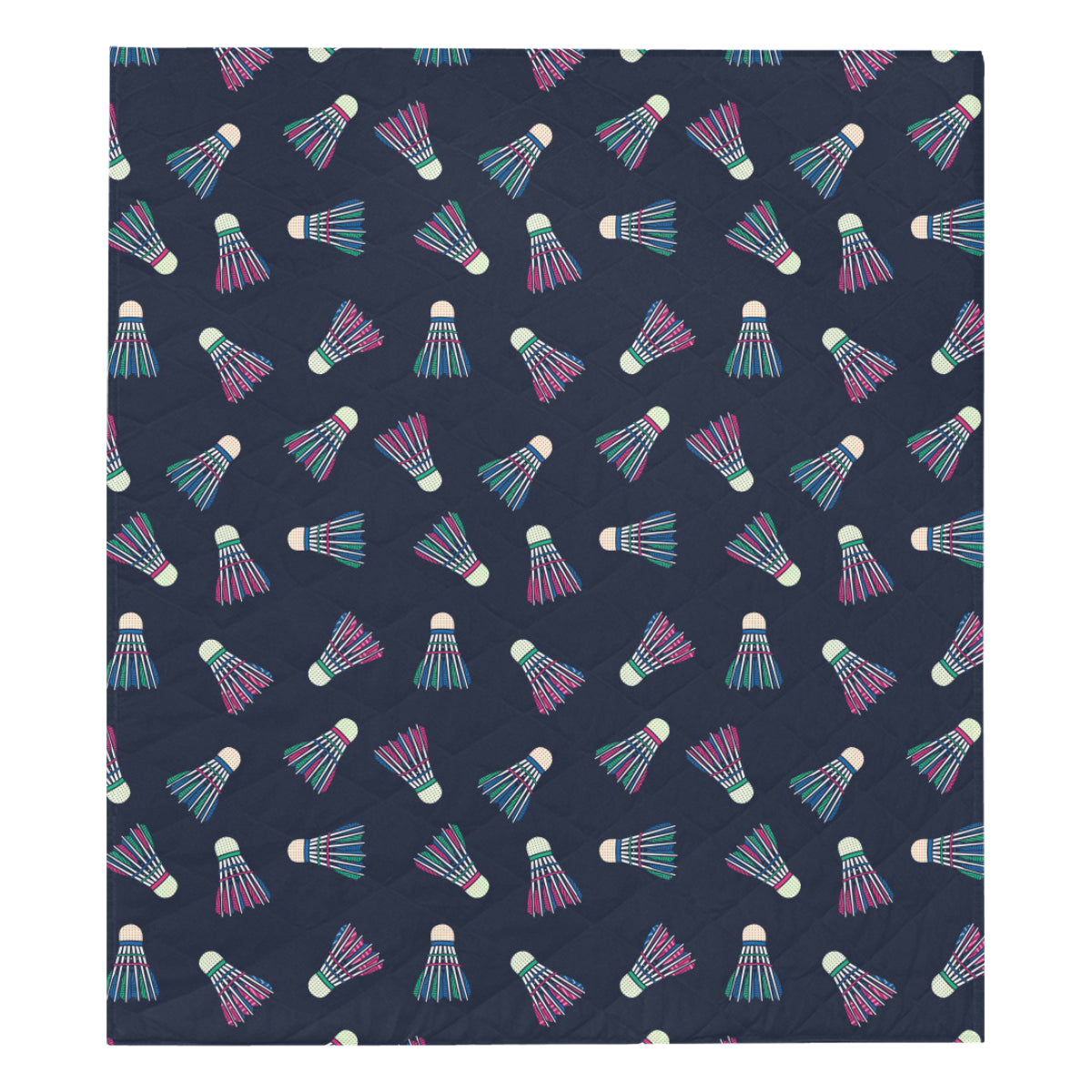 Badminton Ball Pattern Print Design 02 Premium Quilt