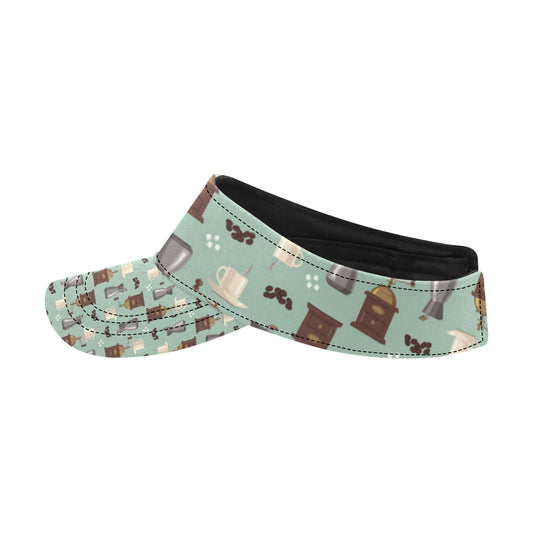 Coffee Pattern Print Design 04 Unisex Sun Visor