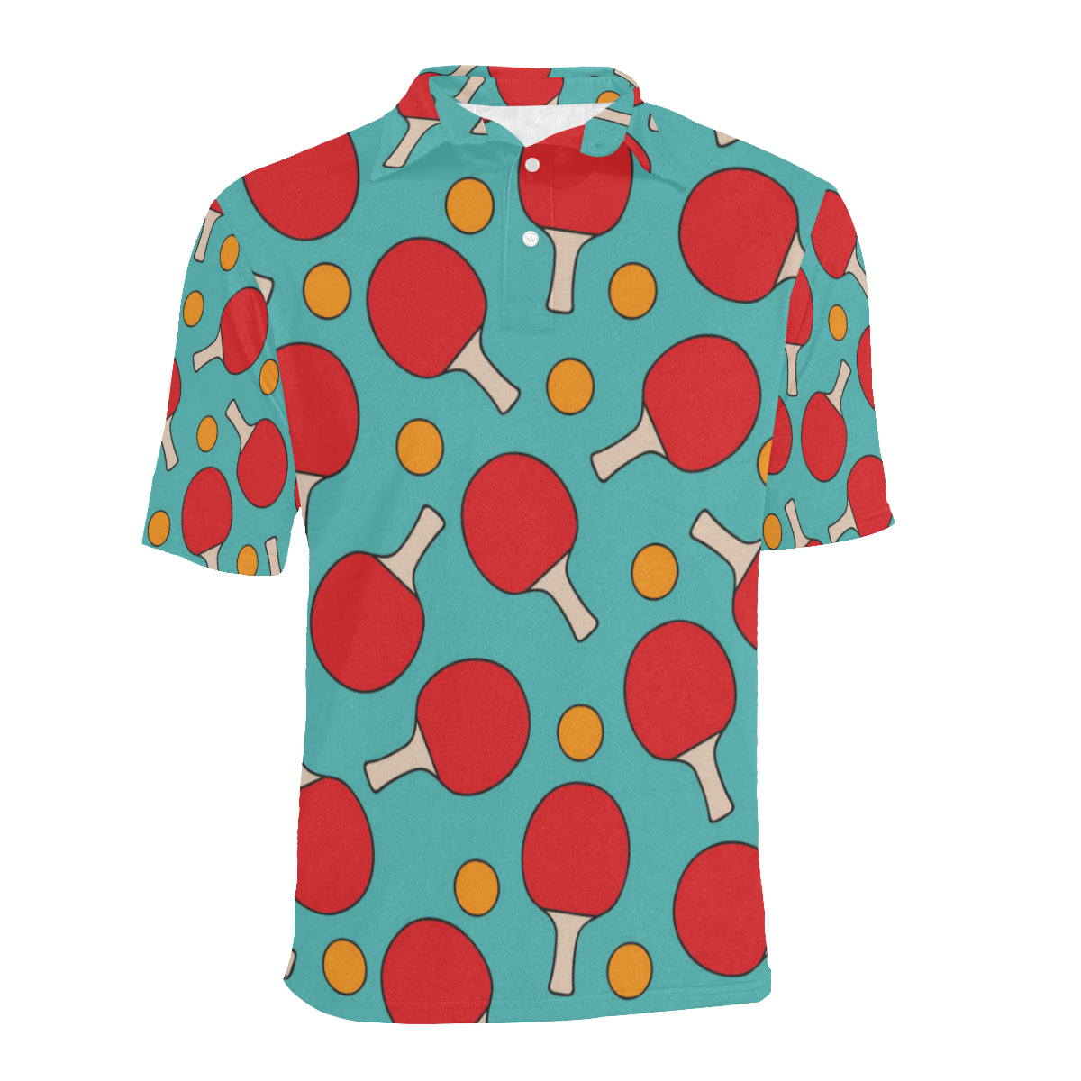Ping Pong Pattern Print Design A01 Men Polo Shirt