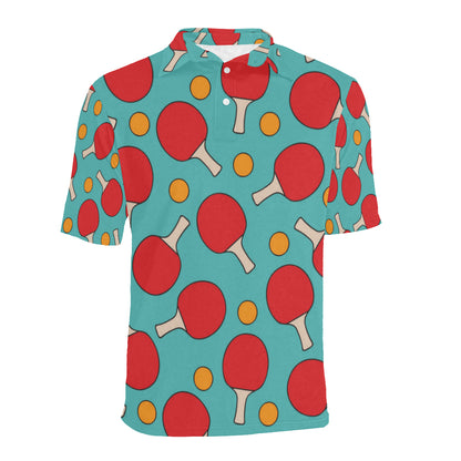 Ping Pong Pattern Print Design A01 Men Polo Shirt
