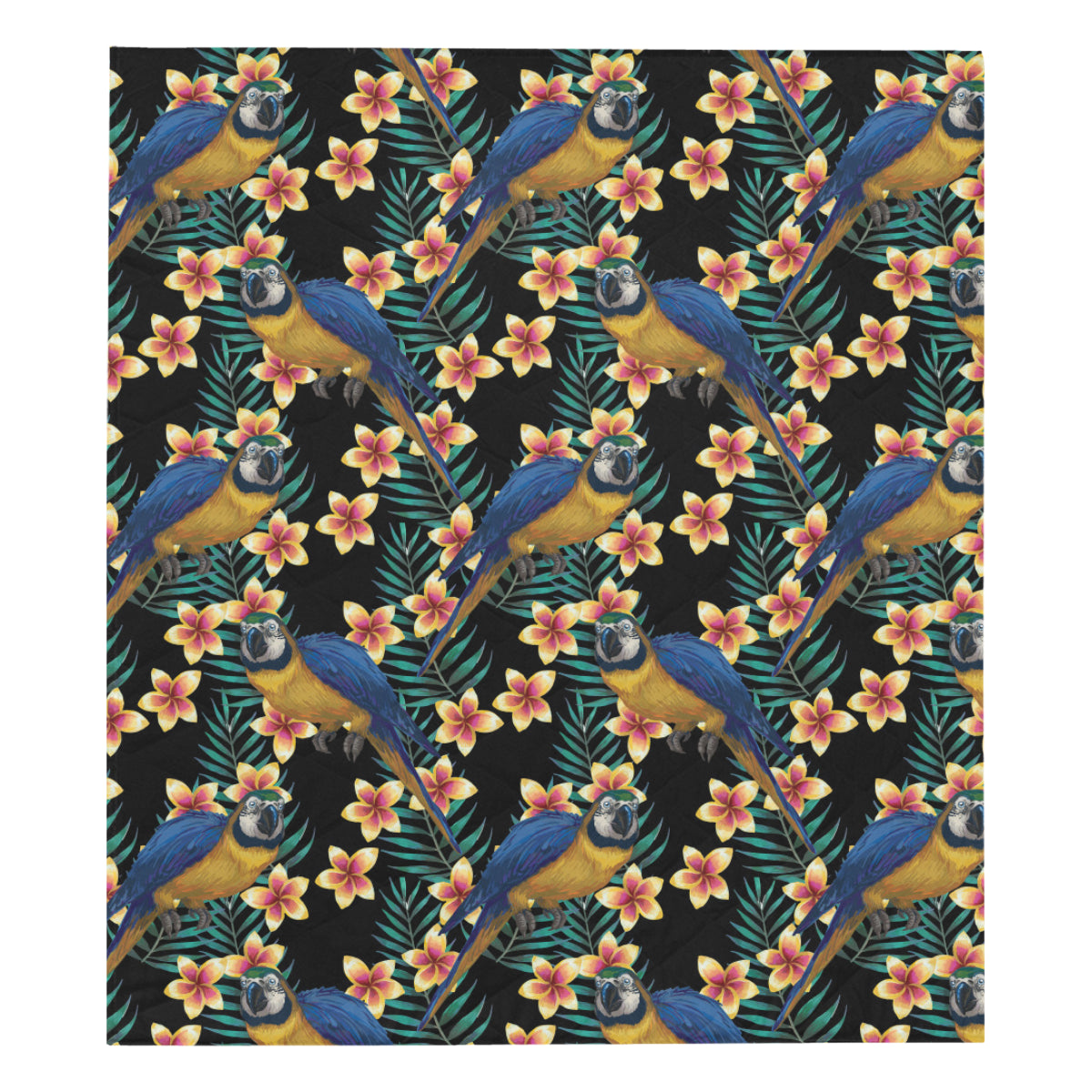 Macaw Pattern Print Design 01 Premium Quilt