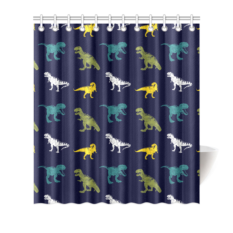 T Rex Pattern Print Design A07 Shower Curtain
