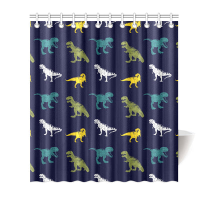 T Rex Pattern Print Design A07 Shower Curtain