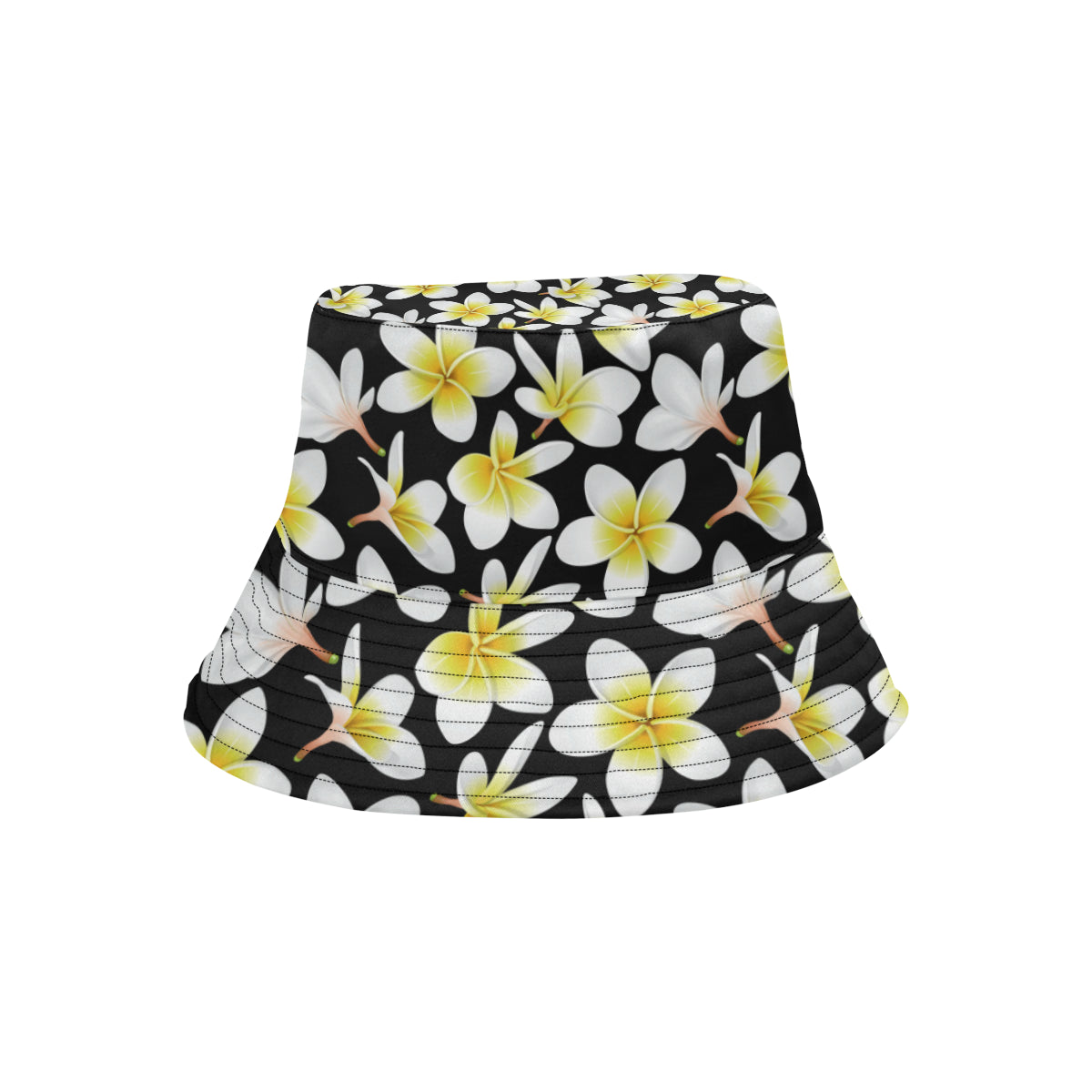 Yellow Plumeria Hawaiian Flowers Unisex Bucket Hat