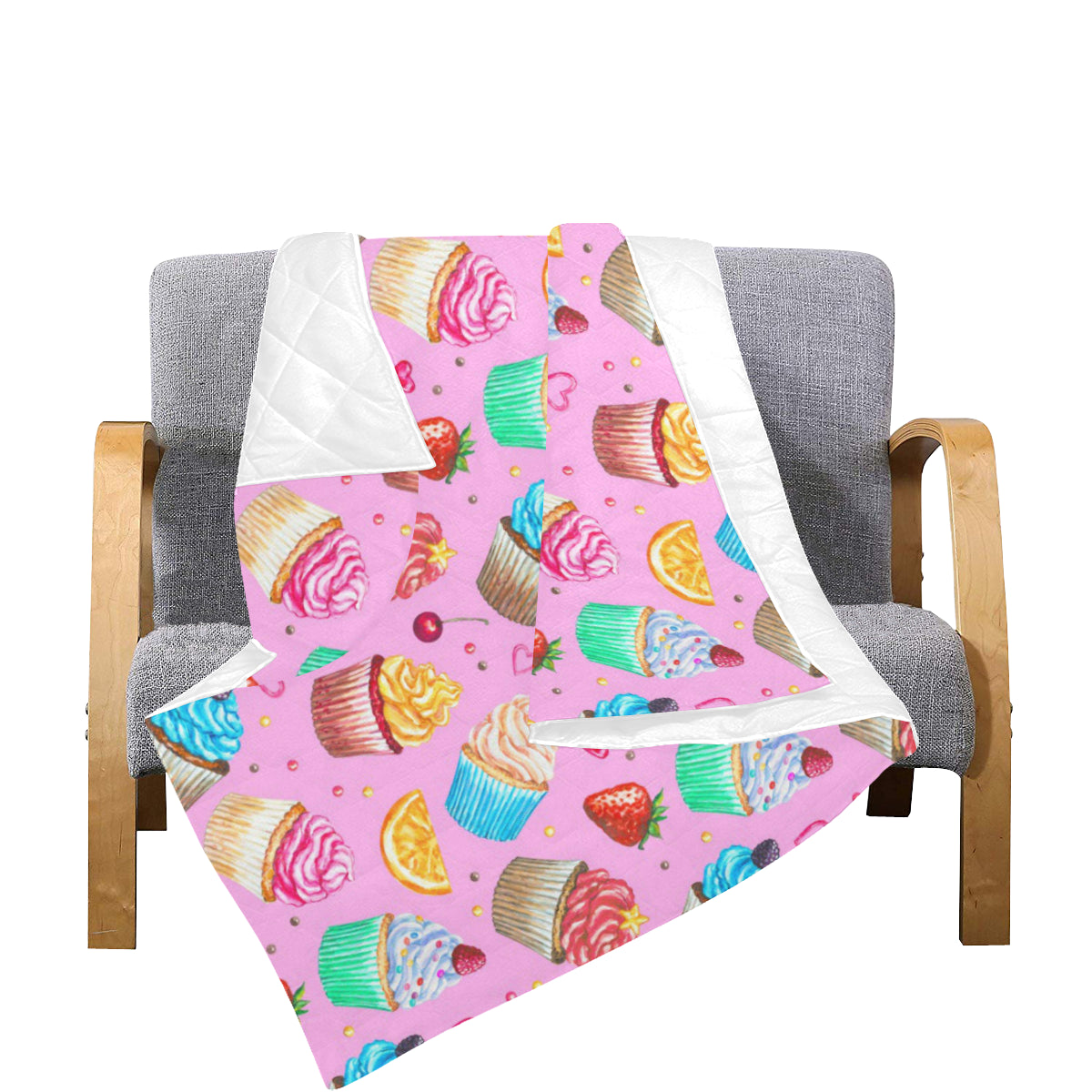 Cupcake Pattern Print Design CP05 Premium Quilt
