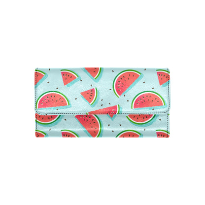 Watermelon Pattern Print Design WM03 Women's Trifold Wallet