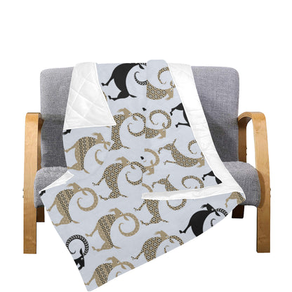 Goat Pattern Print Design 03 Premium Quilt
