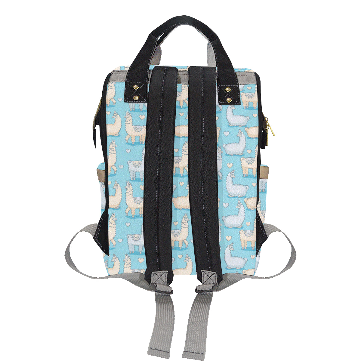 Alpaca Pattern Print Design 06 Diaper Bag Backpack