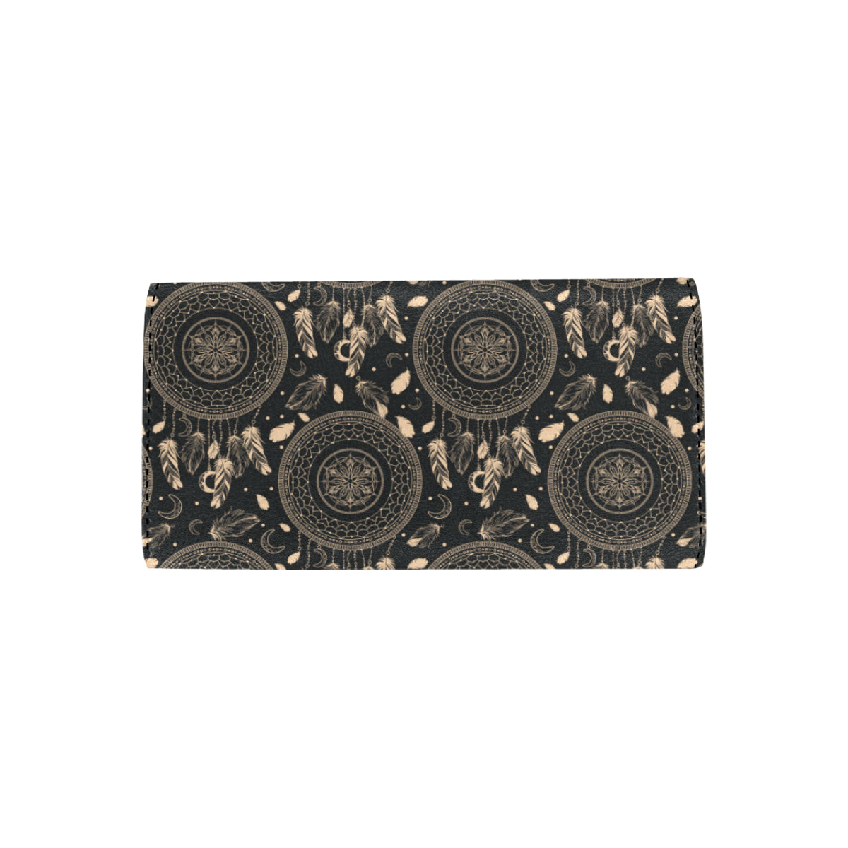 Dream Catcher Mandala Boho Moon Women's Trifold Wallet