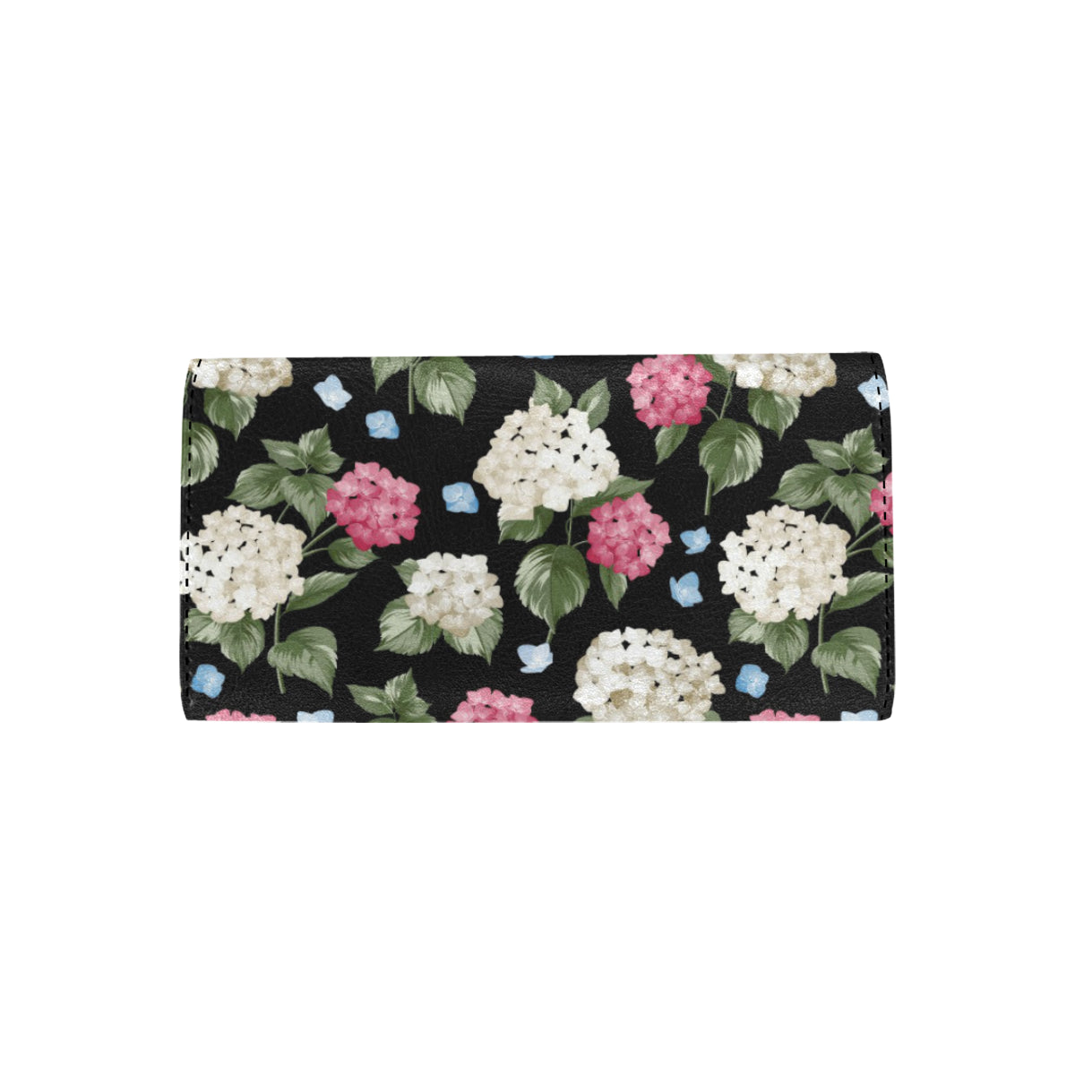 Hydrangea Pattern Print Design HD09 Women's Trifold Wallet