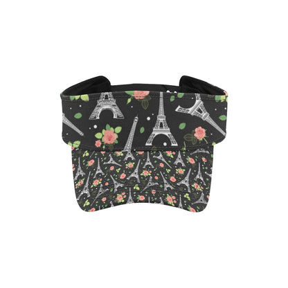 Eiffel Tower Rose Print Unisex Sun Visor