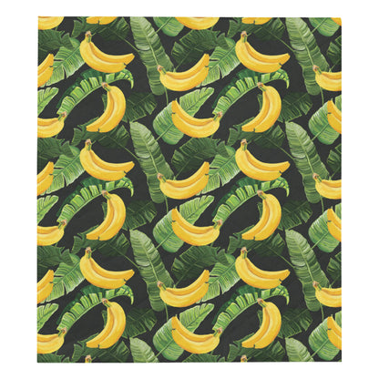 Banana Pattern Print Design BA01 Premium Quilt