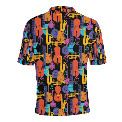 Jazz Pattern Print Design 03 Men Polo Shirt
