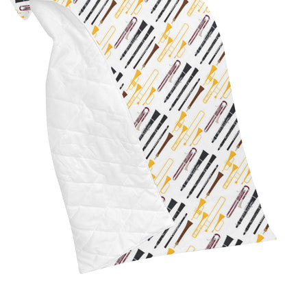 Clarinet Pattern Print Design 01 Premium Quilt
