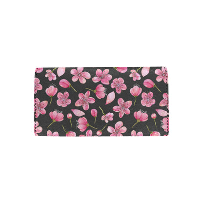 Apple blossom Pattern Print Design AB03 Women's Trifold Wallet