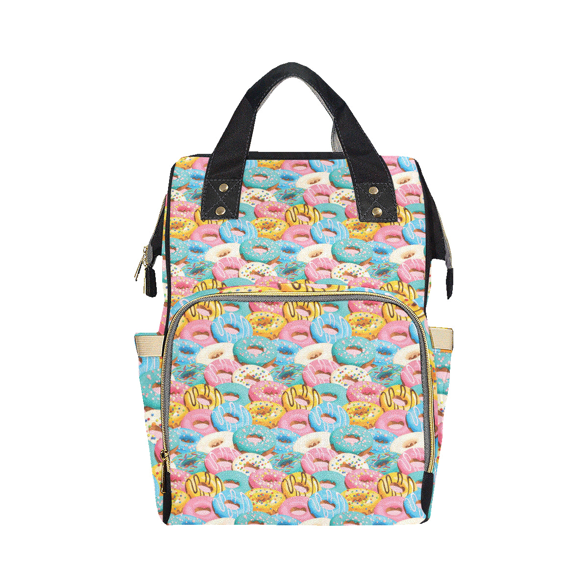 Donut Pattern Print Design DN01 Diaper Bag Backpack