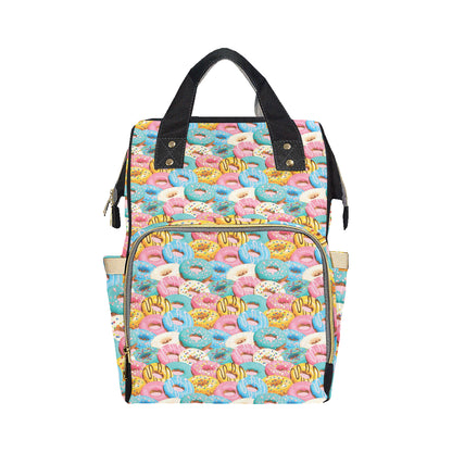 Donut Pattern Print Design DN01 Diaper Bag Backpack