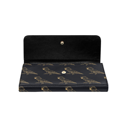 Parakeet Pattern Print Design A04 Women's Trifold Wallet
