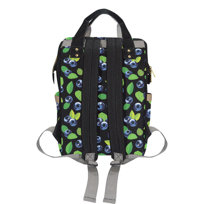 Blueberry Pattern Print Design BB03 Diaper Bag Backpack